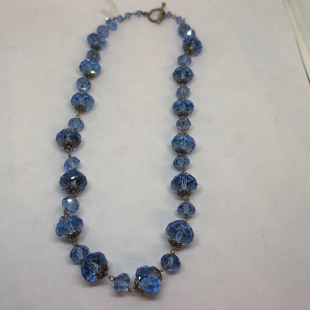 Hand made sterling silver and crystal  necklace